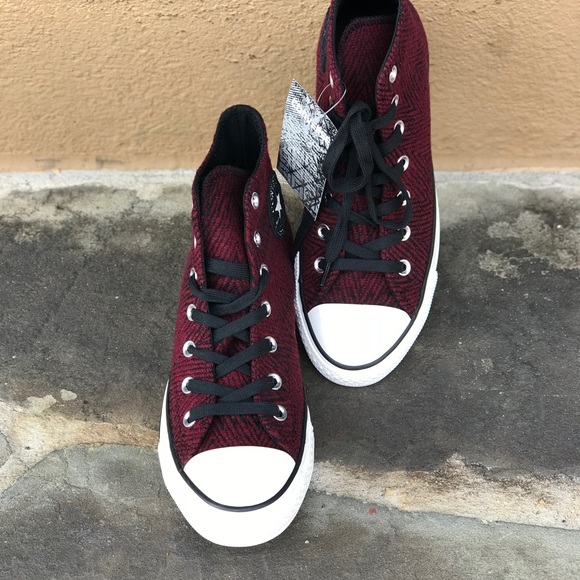NWT Converse🔥Ctas HI Deep Bordeaux WMNS AUTHENTIC - Picture 3 of 7